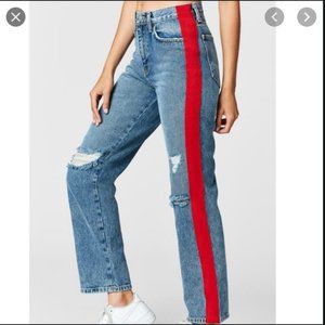 CARMAR/LF URSULA TAYLOR JEANS WITH RED STRIPE